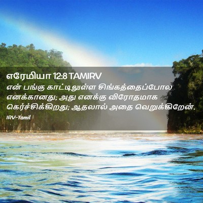 Picture 02 - எரேமியா 12:8 TAMIRV - என் பங்கு - Bible Verse Picture