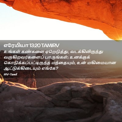 Picture 02 - எரேமியா 13:20 TAMIRV - உங்கள் கண்களை - Bible Verse Picture
