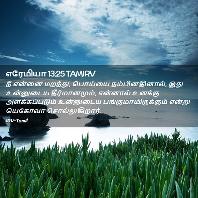 Picture 02 - எரேமியா 13:25 TAMIRV - நீ என்னை மறந்து, - Bible Verse Picture