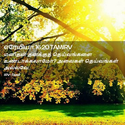 Picture 02 - எரேமியா 16:20 TAMIRV - மனிதன் தனக்குத் - Bible Verse Picture