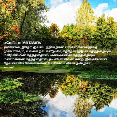 Picture 02 - எரேமியா 16:9 TAMIRV - ஏனெனில், இதோ, - Bible Verse Picture