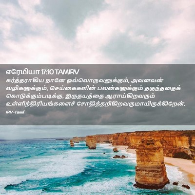 Picture 02 - எரேமியா 17:10 TAMIRV - கர்த்தராகிய நானே - Bible Verse Picture