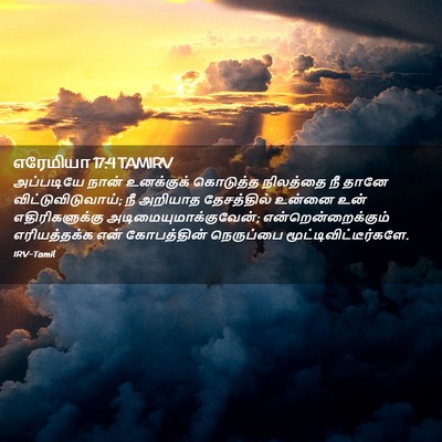 Picture 02 - எரேமியா 17:4 TAMIRV - அப்படியே நான் - Bible Verse Picture