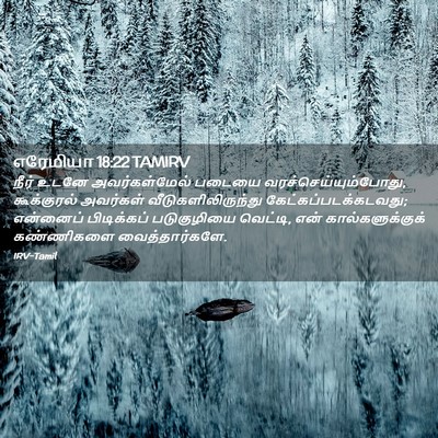 Picture 02 - எரேமியா 18:22 TAMIRV - நீர் உடனே - Bible Verse Picture