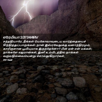 Picture 02 - எரேமியா 2:31 TAMIRV - சந்ததியாரே, - Bible Verse Picture