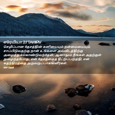 Picture 02 - எரேமியா 2:7 TAMIRV - செழிப்பான - Bible Verse Picture