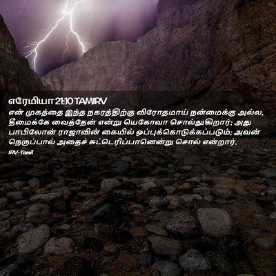 Picture 02 - எரேமியா 21:10 TAMIRV - என் முகத்தை இந்த - Bible Verse Picture