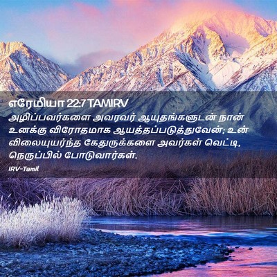 Picture 02 - எரேமியா 22:7 TAMIRV - அழிப்பவர்களை - Bible Verse Picture