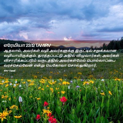 Picture 02 - எரேமியா 23:12 TAMIRV - ஆதலால், அவர்கள் - Bible Verse Picture