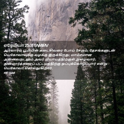 Picture 02 - எரேமியா 25:31 TAMIRV - ஆரவாரம் பூமியின் - Bible Verse Picture