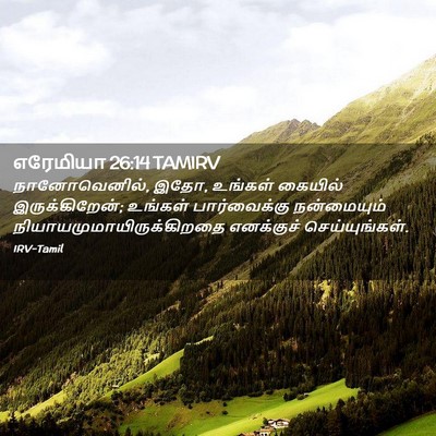 Picture 02 - எரேமியா 26:14 TAMIRV - நானோவெனில், இதோ, - Bible Verse Picture