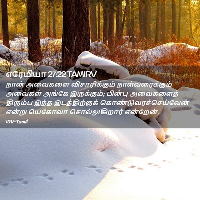 Picture 02 - எரேமியா 27:22 TAMIRV - நான் அவைகளை - Bible Verse Picture