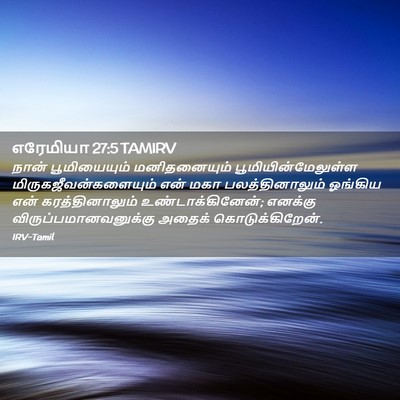 Picture 02 - எரேமியா 27:5 TAMIRV - நான் பூமியையும் - Bible Verse Picture