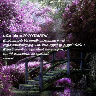 Picture 02 - எரேமியா 29:20 TAMIRV - இப்போதும் - Bible Verse Picture