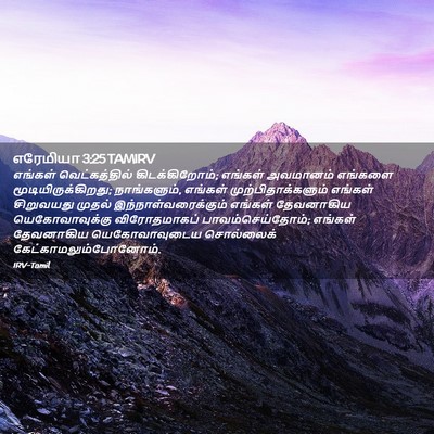 Picture 02 - எரேமியா 3:25 TAMIRV - எங்கள் - Bible Verse Picture