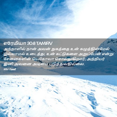 Picture 02 - எரேமியா 30:8 TAMIRV - அந்நாளில் நான் - Bible Verse Picture