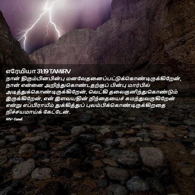 Picture 02 - எரேமியா 31:19 TAMIRV - நான் - Bible Verse Picture