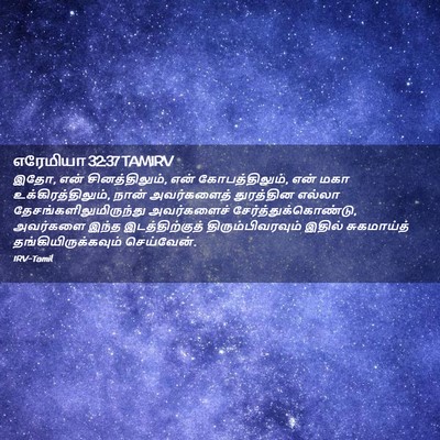 Picture 02 - எரேமியா 32:37 TAMIRV - இதோ, என் - Bible Verse Picture