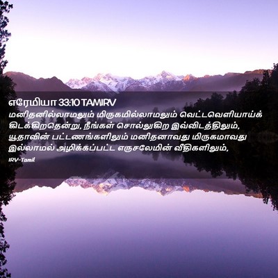 Picture 02 - எரேமியா 33:10 TAMIRV - மனிதனில்லாமலும் - Bible Verse Picture