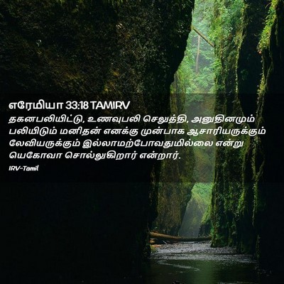 Picture 02 - எரேமியா 33:18 TAMIRV - தகனபலியிட்டு, - Bible Verse Picture