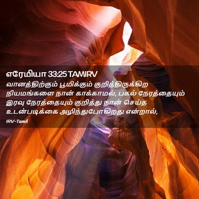 Picture 02 - எரேமியா 33:25 TAMIRV - வானத்திற்கும் - Bible Verse Picture