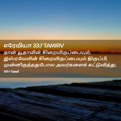 Picture 02 - எரேமியா 33:7 TAMIRV - நான் யூதாவின் - Bible Verse Picture