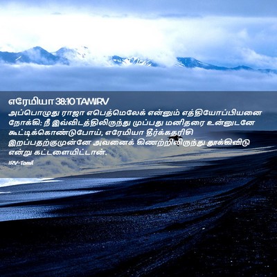 Picture 02 - எரேமியா 38:10 TAMIRV - அப்பொழுது ராஜா - Bible Verse Picture