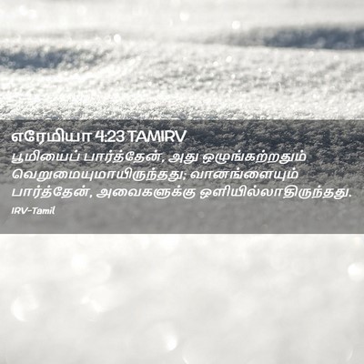 Picture 02 - எரேமியா 4:23 TAMIRV - பூமியைப் - Bible Verse Picture