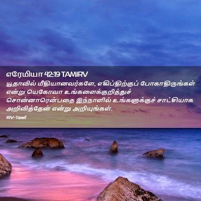 Picture 02 - எரேமியா 42:19 TAMIRV - யூதாவில் - Bible Verse Picture