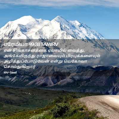 Picture 02 - எரேமியா 49:38 TAMIRV - என் சிங்காசனத்தை - Bible Verse Picture