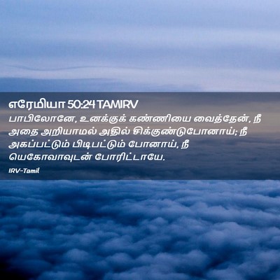 Picture 02 - எரேமியா 50:24 TAMIRV - பாபிலோனே, - Bible Verse Picture