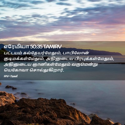 Picture 02 - எரேமியா 50:35 TAMIRV - பட்டயம் - Bible Verse Picture