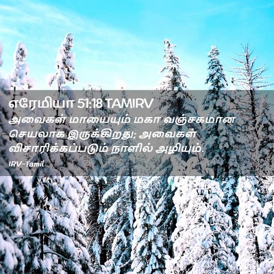 Picture 02 - எரேமியா 51:18 TAMIRV - அவைகள் மாயையும் - Bible Verse Picture