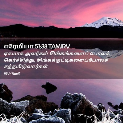 Picture 02 - எரேமியா 51:38 TAMIRV - ஏகமாக அவர்கள் - Bible Verse Picture