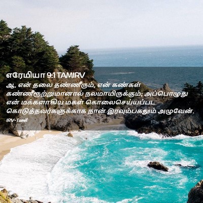 Picture 02 - எரேமியா 9:1 TAMIRV - ஆ, என் தலை - Bible Verse Picture
