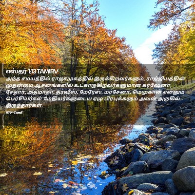 Picture 02 - எஸ்தர் 1:13 TAMIRV - அந்த சமயத்தில் - Bible Verse Picture