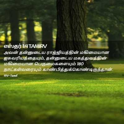 Picture 02 - எஸ்தர் 1:4 TAMIRV - அவன் தன்னுடைய - Bible Verse Picture
