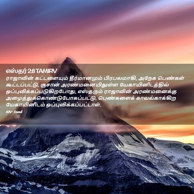 Picture 02 - எஸ்தர் 2:8 TAMIRV - ராஜாவின் - Bible Verse Picture