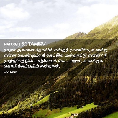 Picture 02 - எஸ்தர் 5:3 TAMIRV - ராஜா அவளை நோக்கி: - Bible Verse Picture