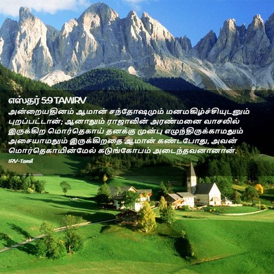Picture 02 - எஸ்தர் 5:9 TAMIRV - அன்றையதினம் ஆமான் - Bible Verse Picture