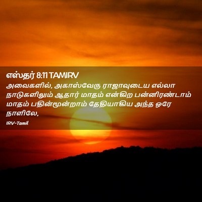 Picture 02 - எஸ்தர் 8:11 TAMIRV - அவைகளில், - Bible Verse Picture