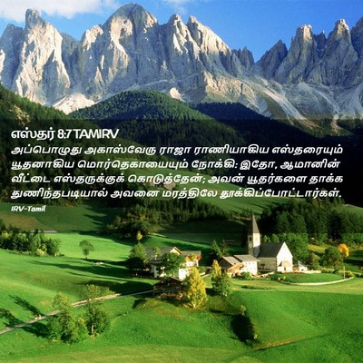 Picture 02 - எஸ்தர் 8:7 TAMIRV - அப்பொழுது - Bible Verse Picture