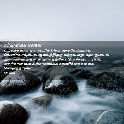 Picture 02 - எஸ்றா 2:68 TAMIRV - வம்சங்களின் - Bible Verse Picture