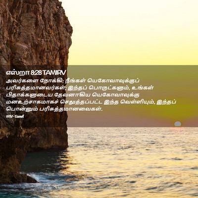 Picture 02 - எஸ்றா 8:28 TAMIRV - அவர்களை நோக்கி: - Bible Verse Picture