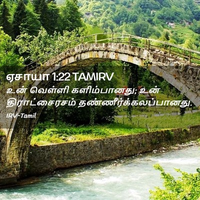 Picture 02 - ஏசாயா 1:22 TAMIRV - உன் வெள்ளி - Bible Verse Picture
