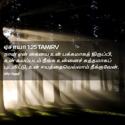 Picture 02 - ஏசாயா 1:25 TAMIRV - நான் என் கையை உன் - Bible Verse Picture