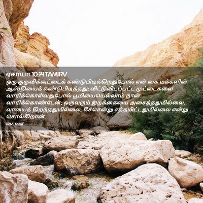 Picture 02 - ஏசாயா 10:14 TAMIRV - ஒரு - Bible Verse Picture