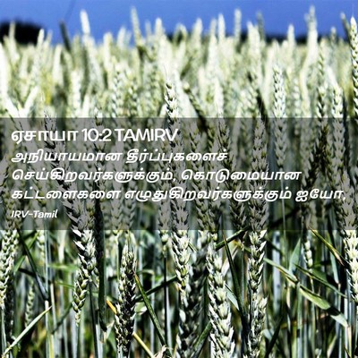 Picture 02 - ஏசாயா 10:2 TAMIRV - அநியாயமான - Bible Verse Picture