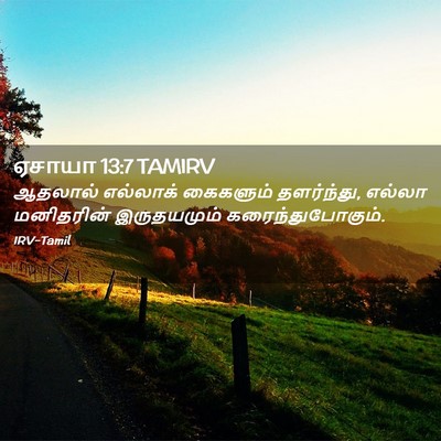 Picture 02 - ஏசாயா 13:7 TAMIRV - ஆதலால் எல்லாக் - Bible Verse Picture