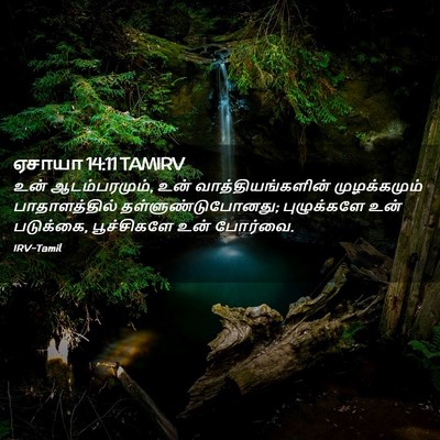 Picture 02 - ஏசாயா 14:11 TAMIRV - உன் ஆடம்பரமும், - Bible Verse Picture